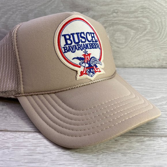 OTTO Accessories New Vintage Style Busch Beer Cream Trucker Hat Cap